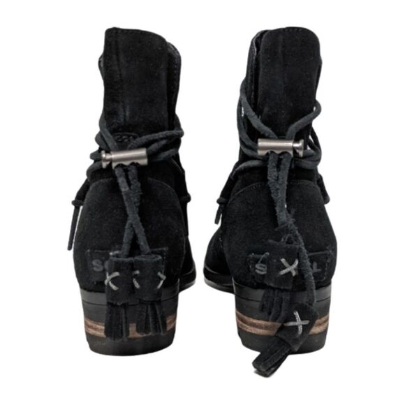 SOREL Farah Short Suede Tassel Booties 7 - Picture 6 of 10